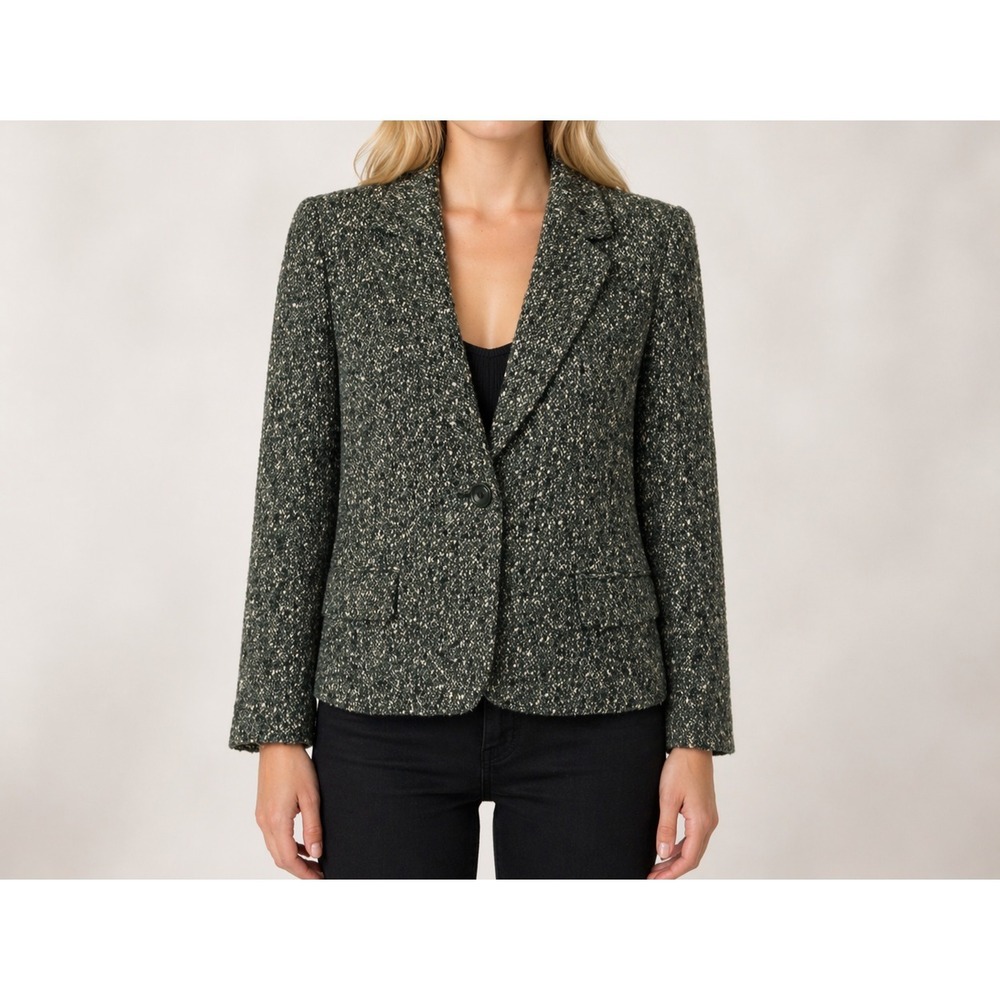 Les Copains Wool Blend Tweed Blazer Speckled Structured Italy Jacket‎ *SZ 6-8